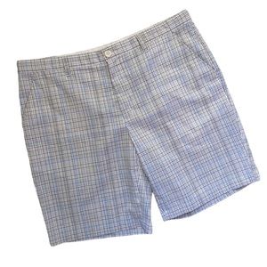 Shark Greg Norman plaid golf shorts